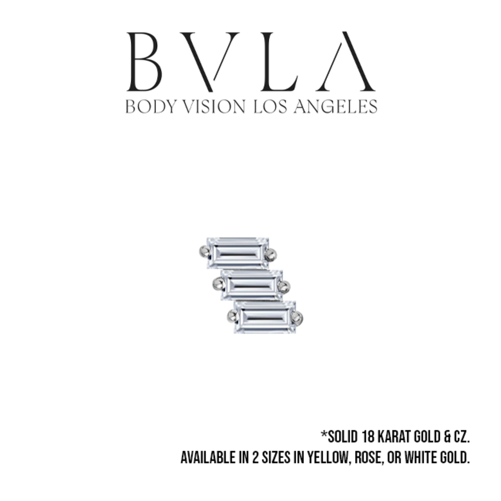 BVLA BVLA "Liara 3" threaded end with CZ baguettes