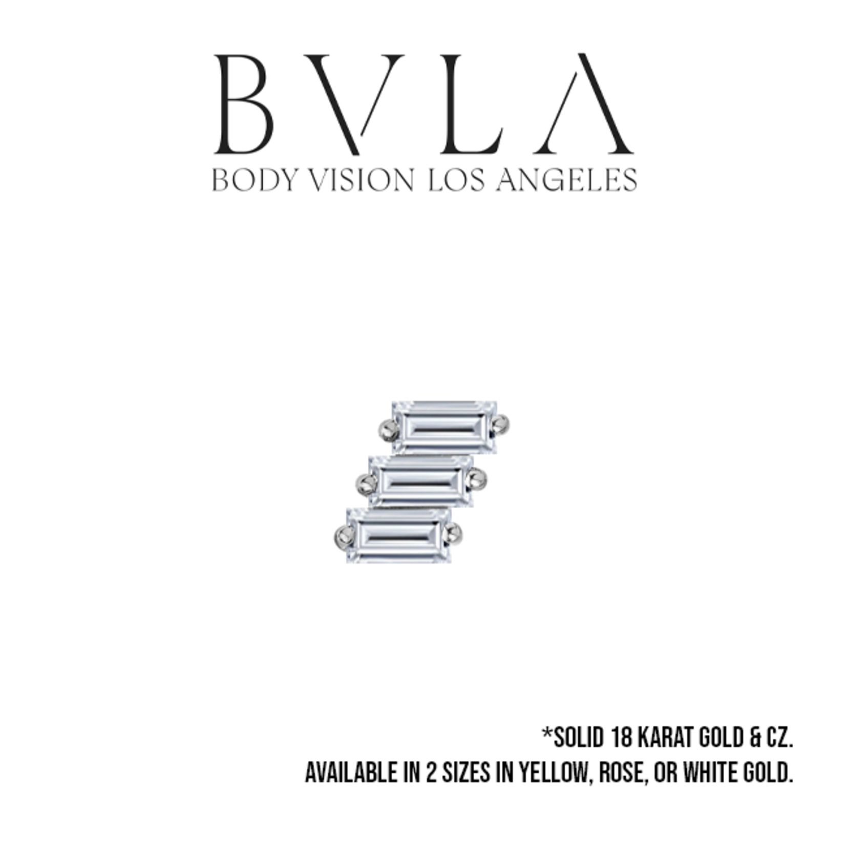 BVLA BVLA "Liara 3" threaded end with CZ baguettes
