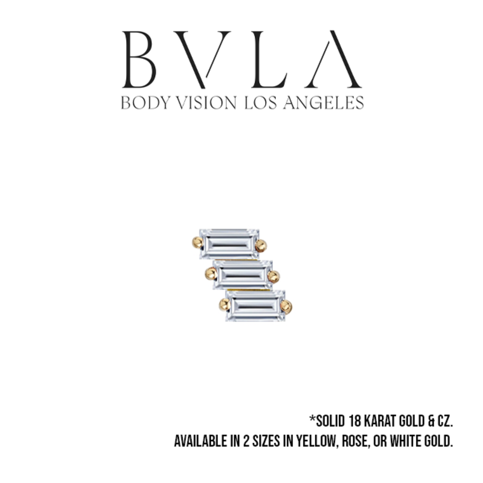 BVLA BVLA "Liara 3" threaded end with CZ baguettes