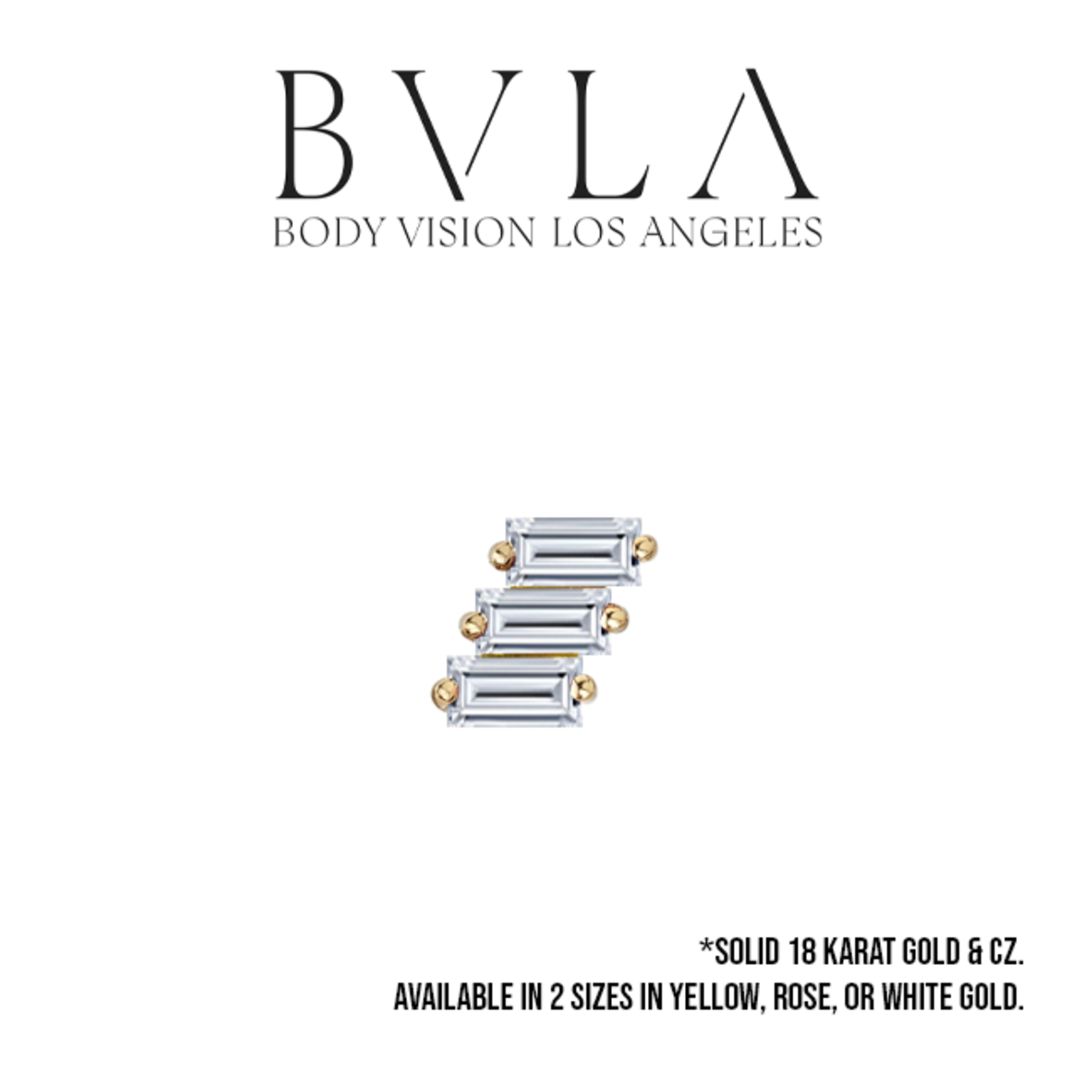 BVLA BVLA "Liara 3" threaded end with CZ baguettes