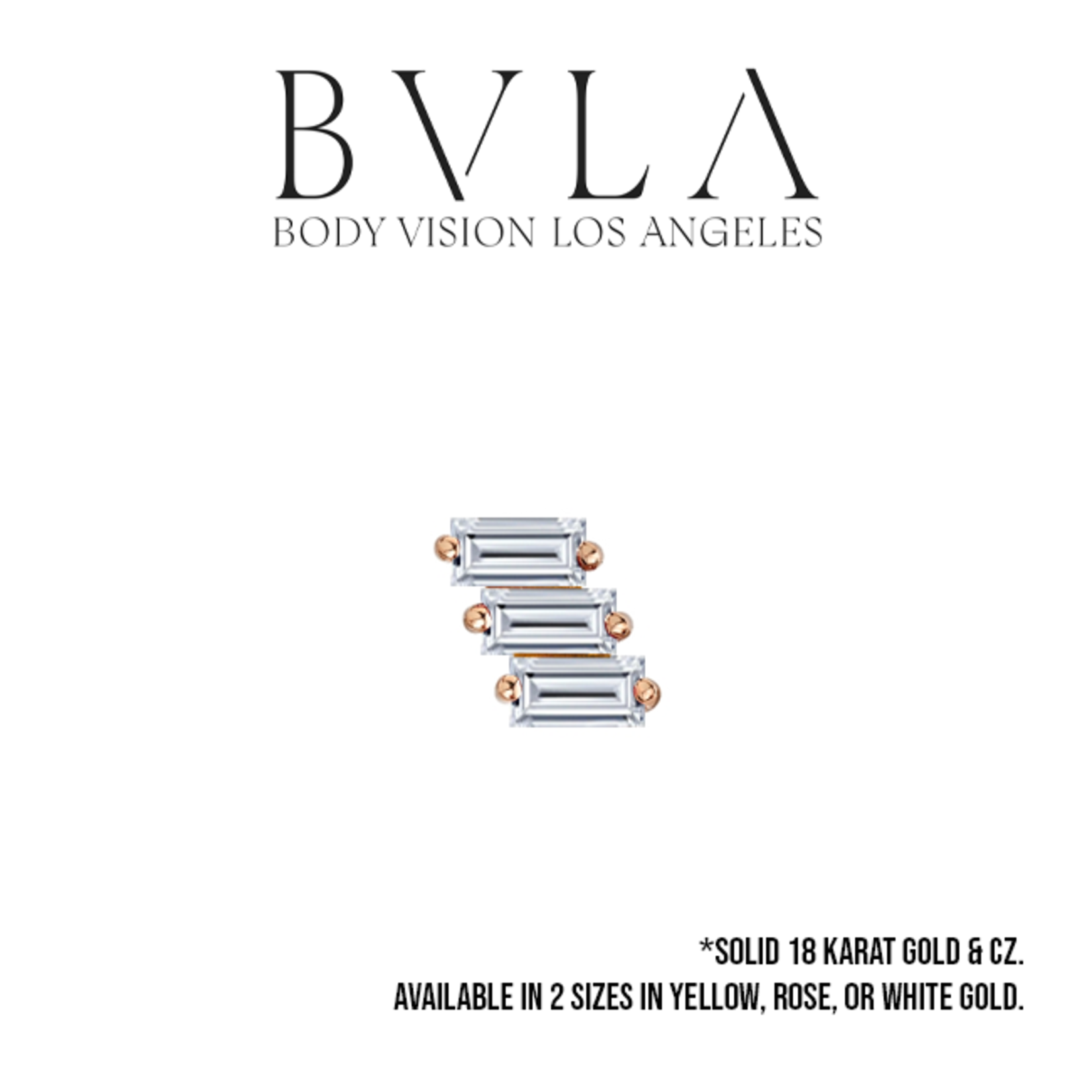 BVLA BVLA "Liara 3" threaded end with CZ baguettes