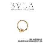 BVLA BVLA 16g "Summon The Spirit" Seam Ring with CZ