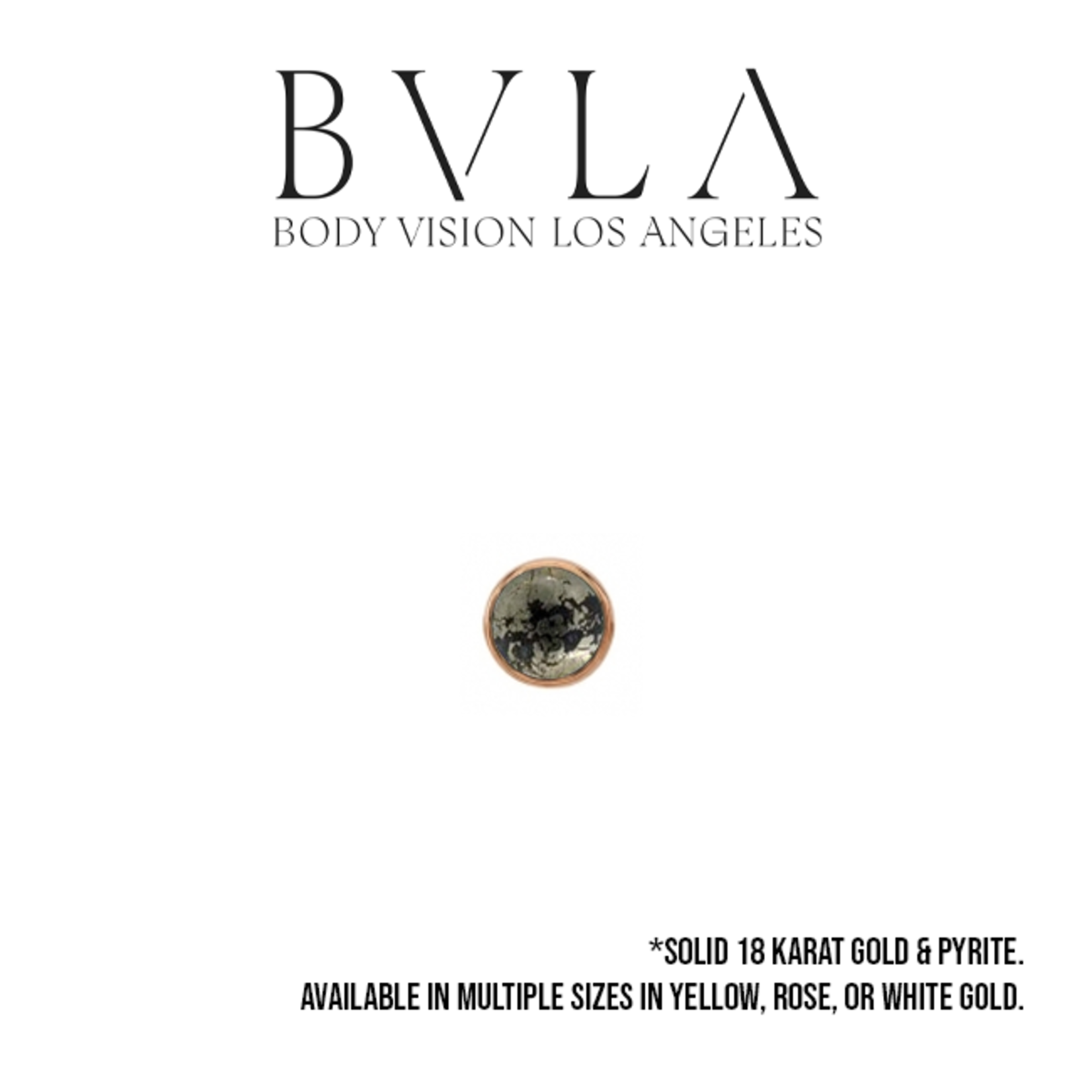 BVLA BVLA "Classic Cup" threaded end with pyrite cabochon