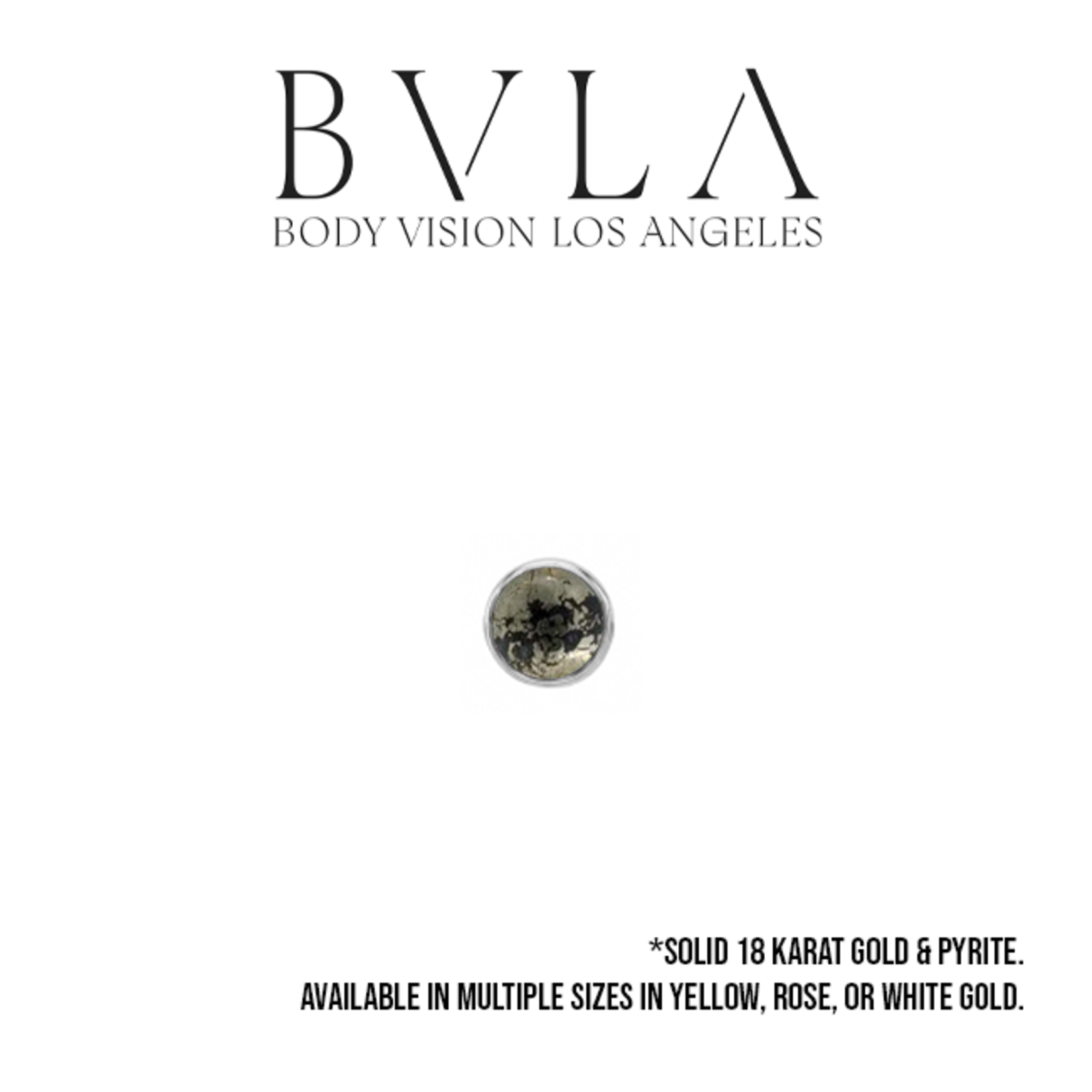 BVLA BVLA "Classic Cup" threaded end with pyrite cabochon