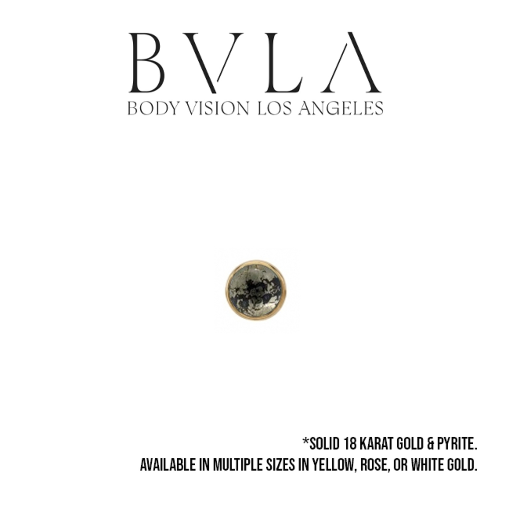 BVLA BVLA "Classic Cup" threaded end with pyrite cabochon