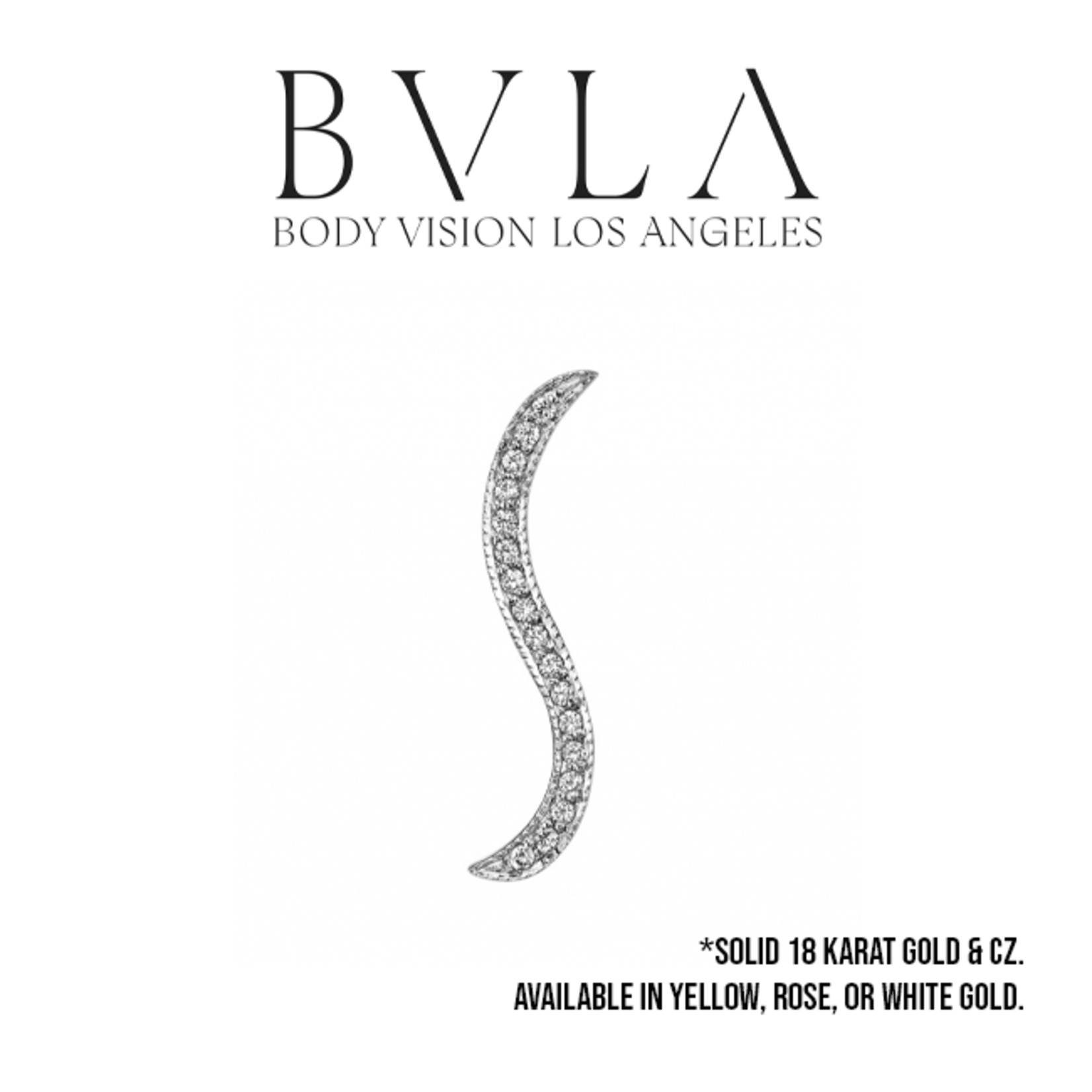 BVLA BVLA "Milgrain Stratus" double threaded end with 17x 1.0 CZ