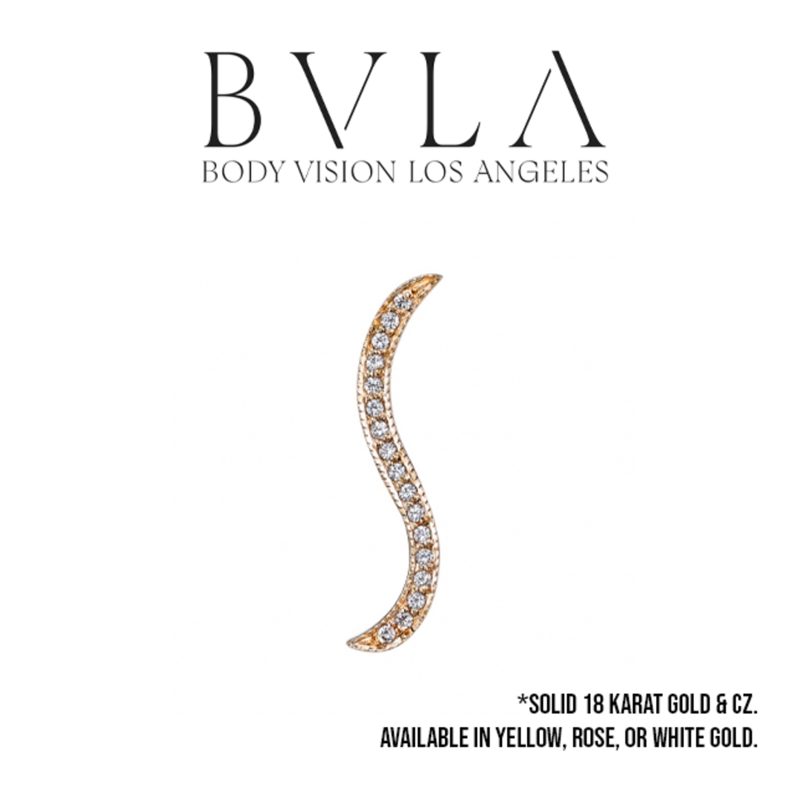 BVLA BVLA "Milgrain Stratus" double threaded end with 17x 1.0 CZ