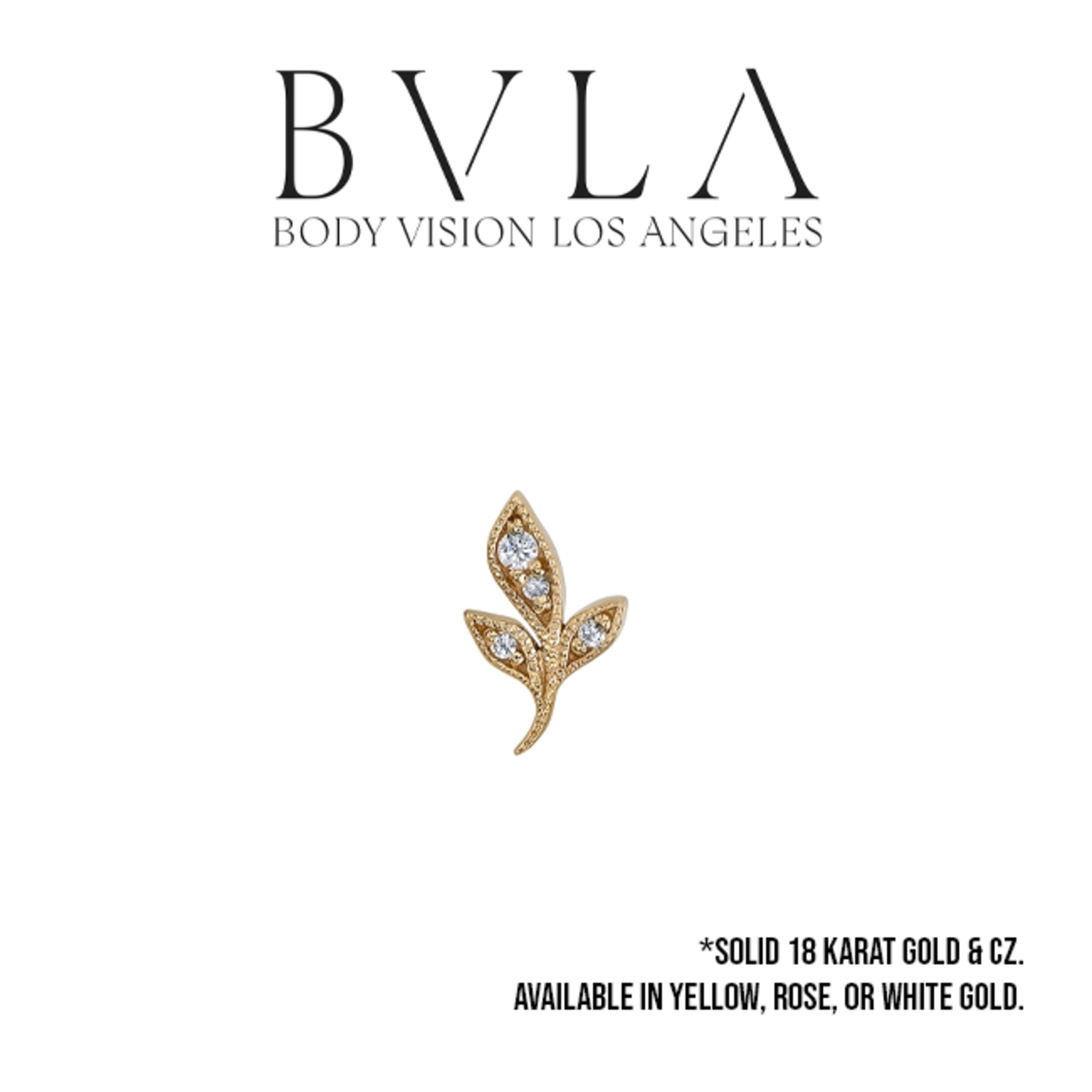 BVLA BVLA 10x6 "Mini Wisteria" threaded end with 1x 1.5 CZ and 3x 1.0 CZ