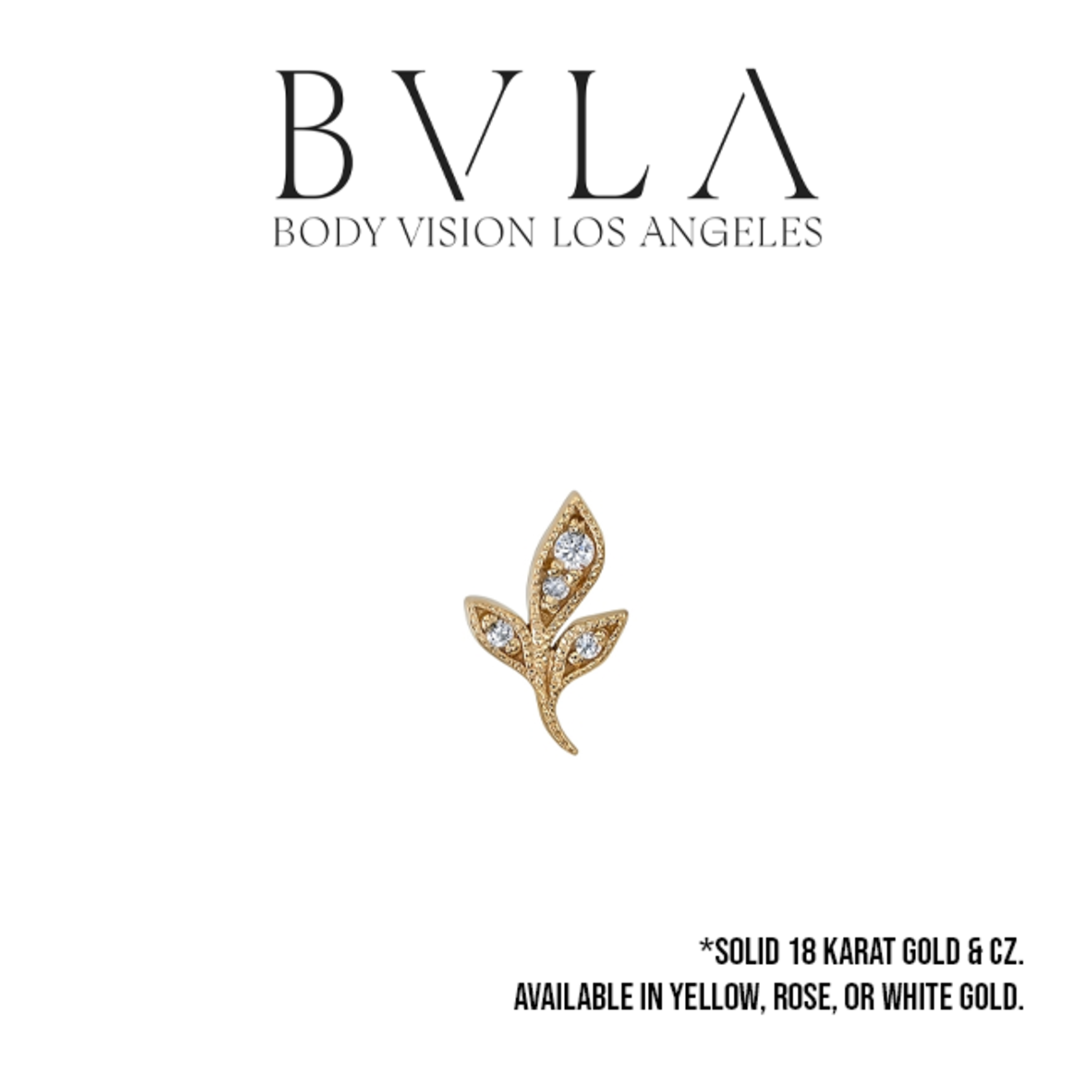 BVLA BVLA 10x6 "Mini Wisteria" threaded end with 1x 1.5 CZ and 3x 1.0 CZ