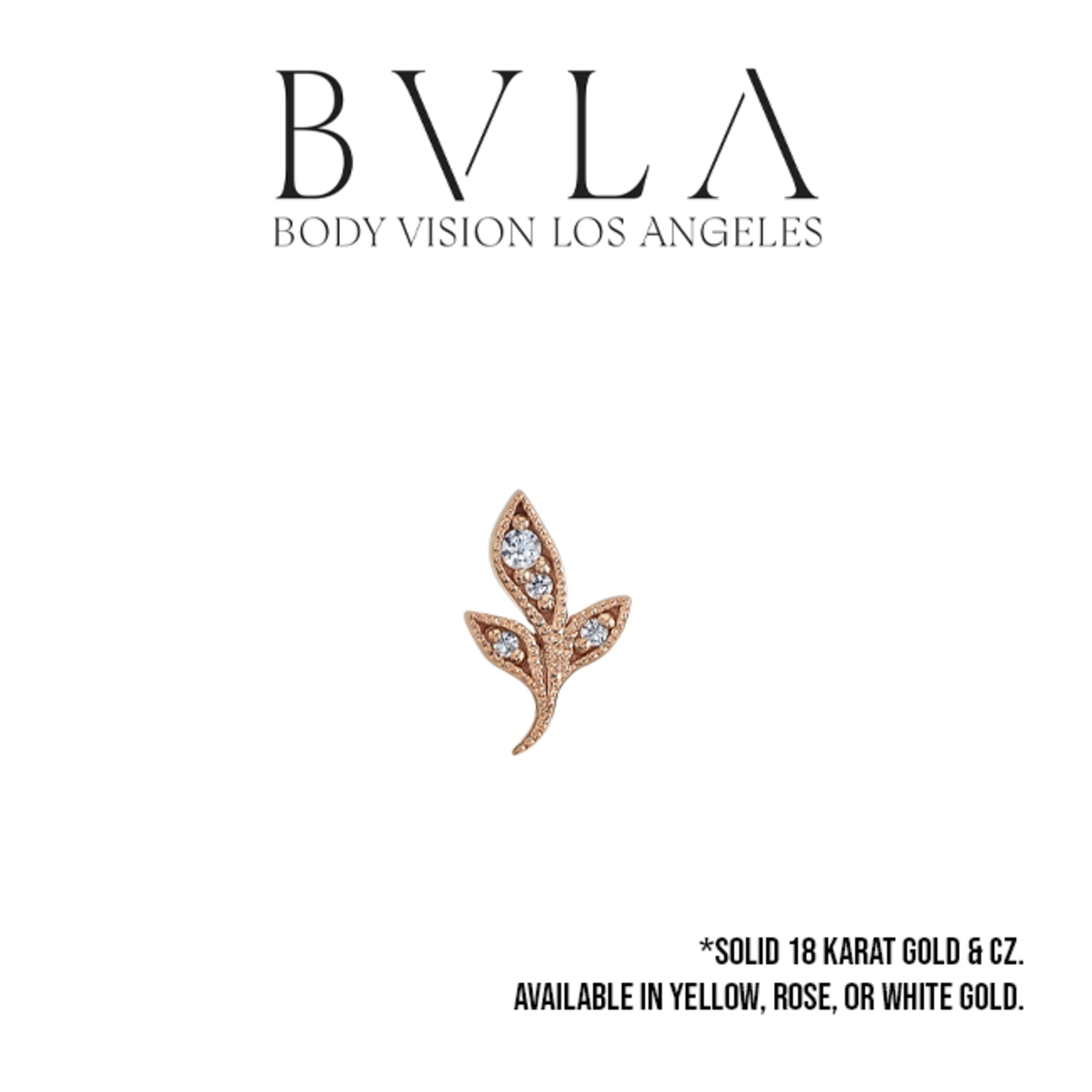 BVLA BVLA 10x6 "Mini Wisteria" threaded end with 1x 1.5 CZ and 3x 1.0 CZ