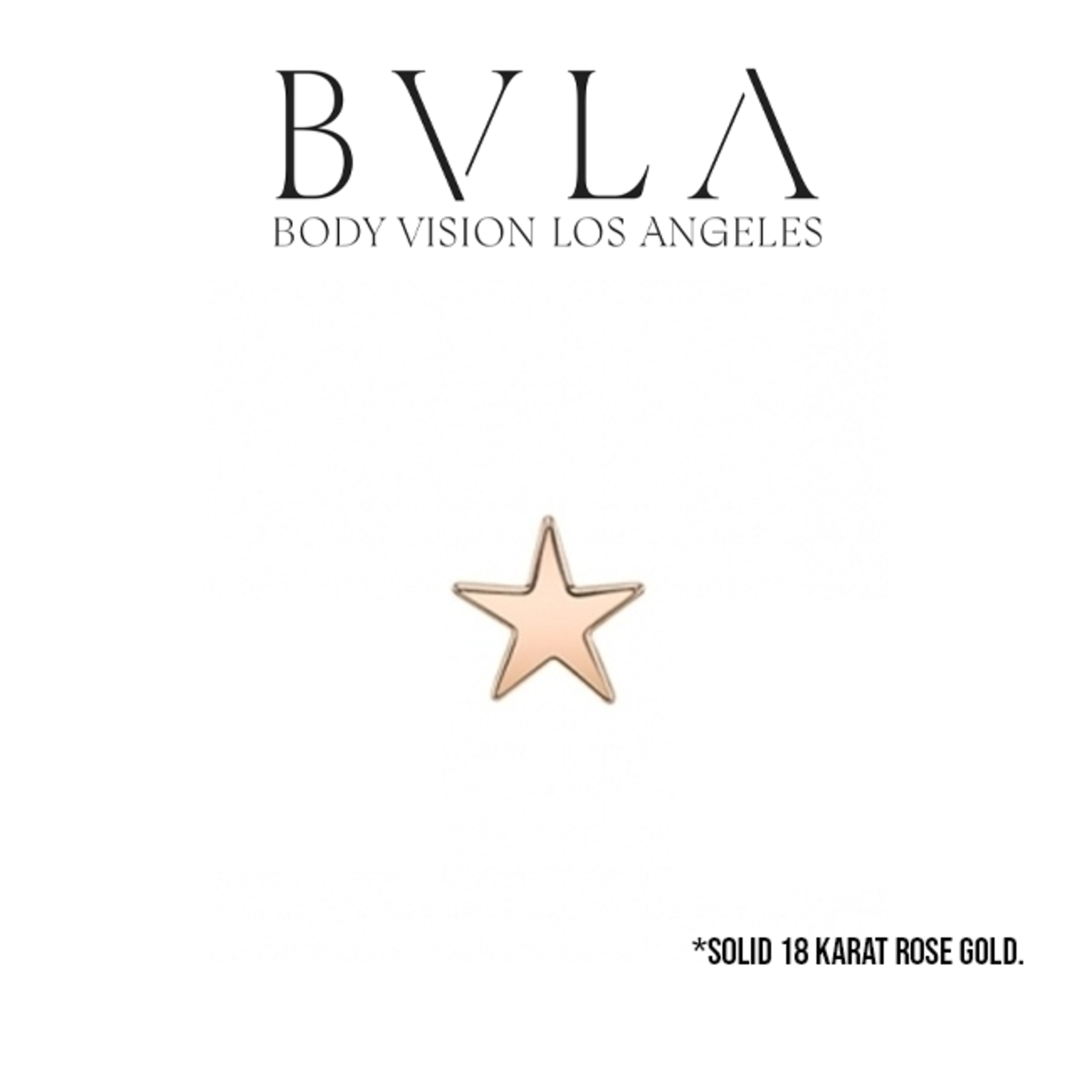 BVLA BVLA 16g rose gold 8.0 "star" threaded end