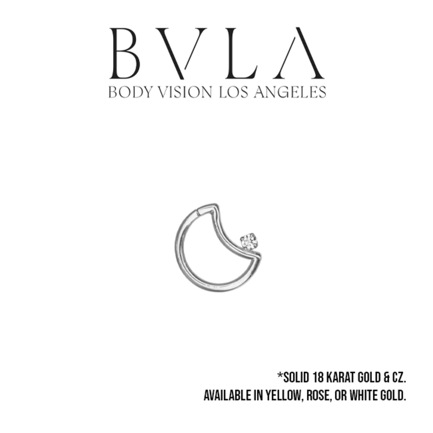 BVLA BVLA 16g Moon seam ring with 2.0 CZ