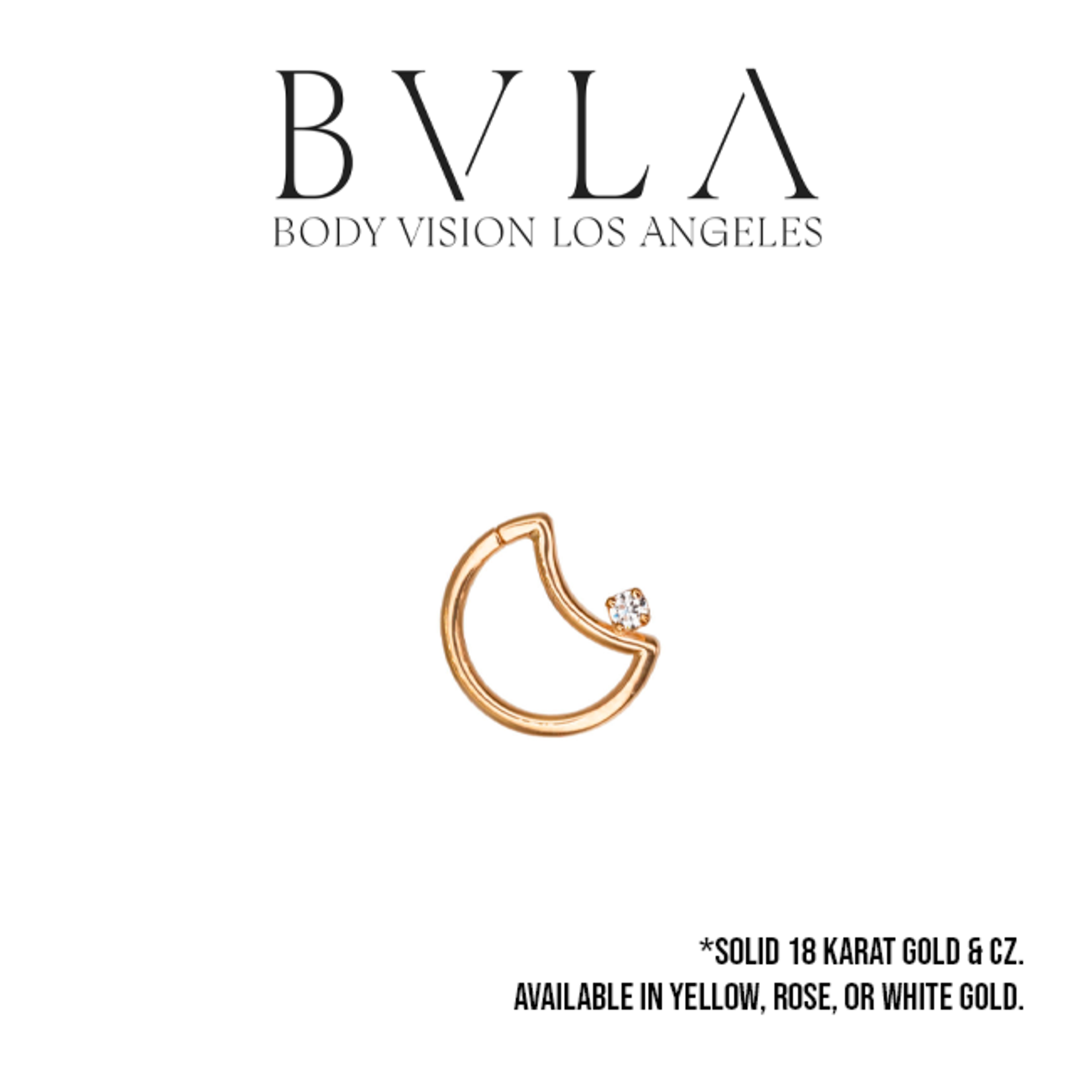 BVLA BVLA 16g Moon seam ring with 2.0 CZ