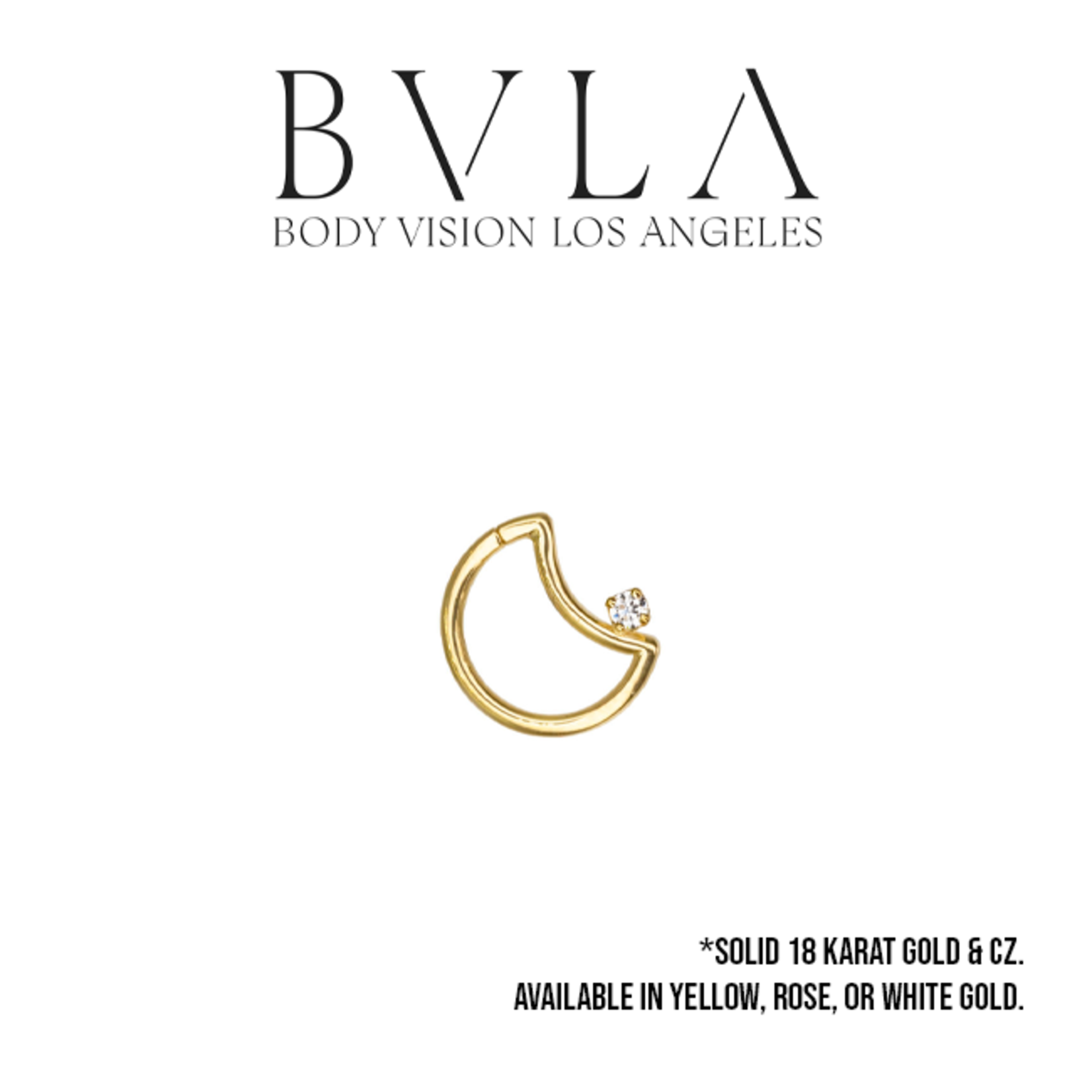 BVLA BVLA 16g Moon seam ring with 2.0 CZ