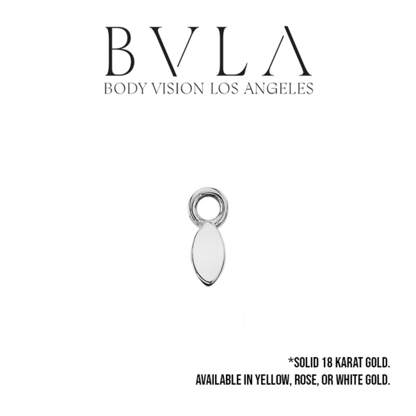 BVLA BVLA 4x2 "Flat Marquise" charm