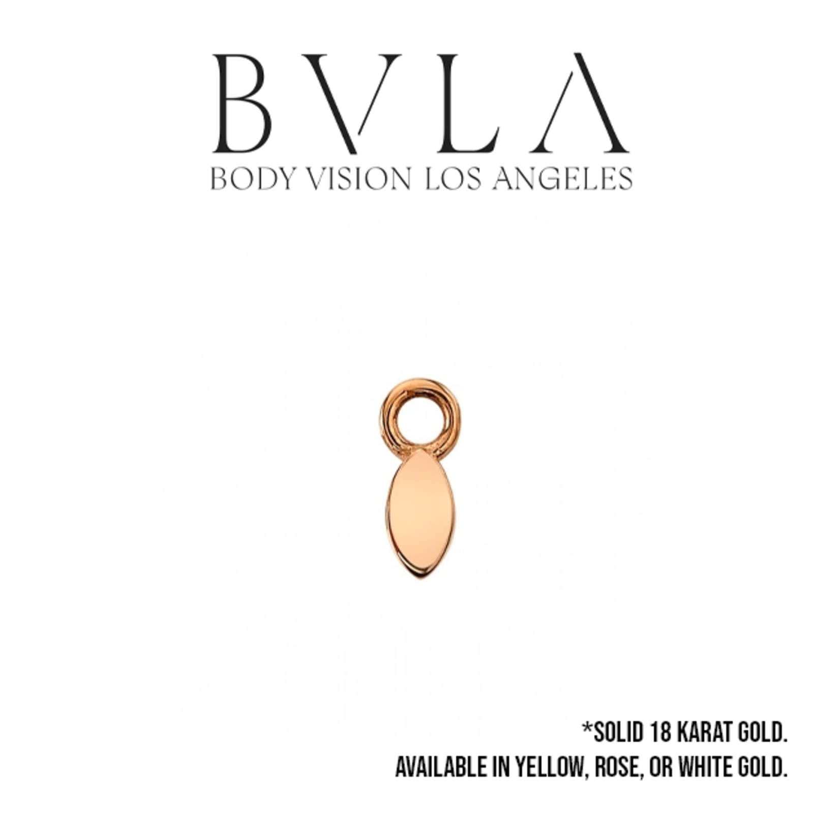 BVLA BVLA 4x2 "Flat Marquise" charm