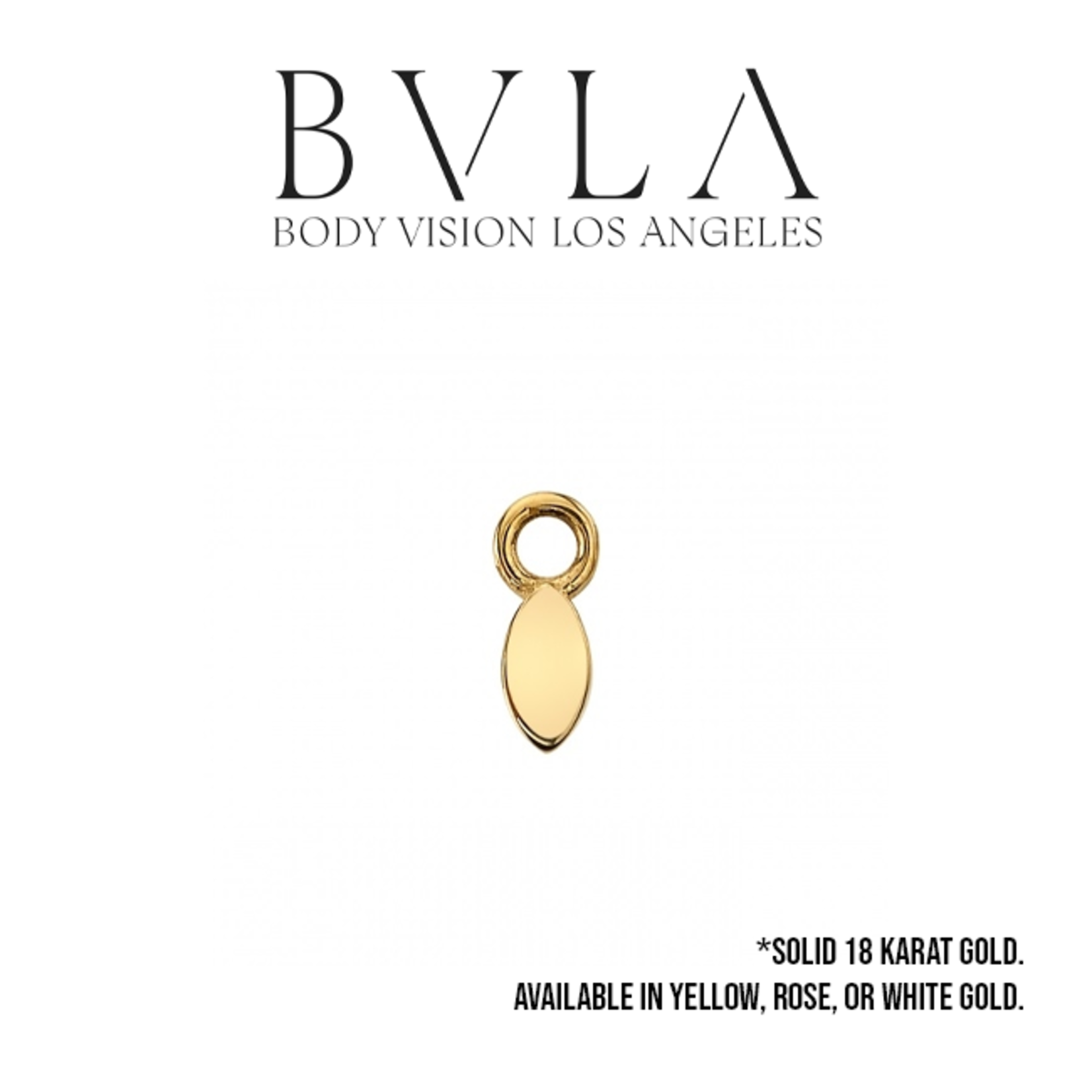 BVLA BVLA 4x2 "Flat Marquise" charm