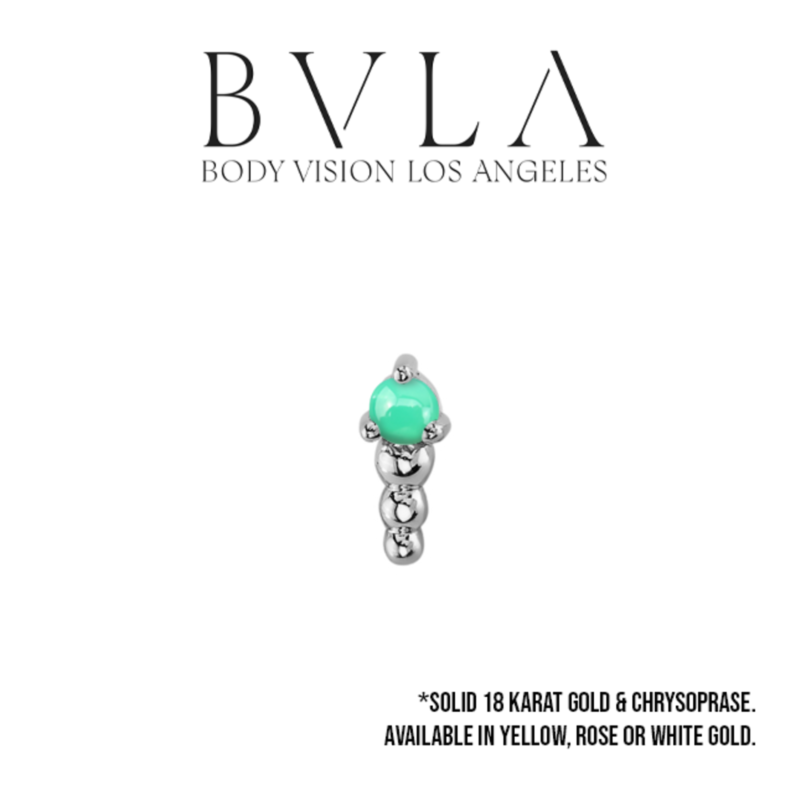 BVLA BVLA "Glow Worm" threaded end with 2.0 chrysoprase