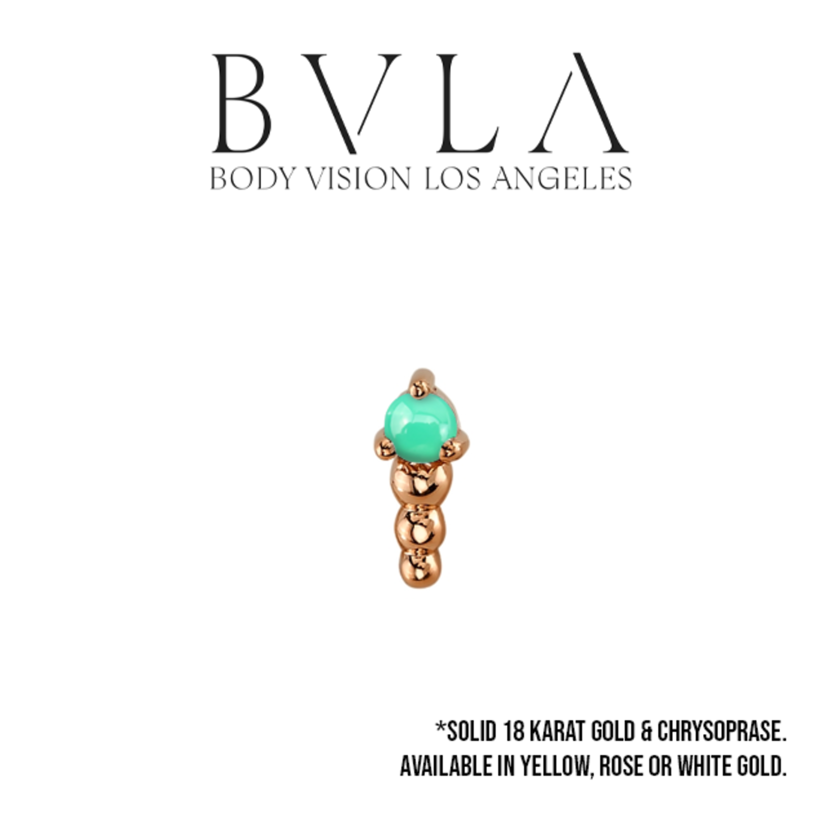 BVLA BVLA "Glow Worm" threaded end with 2.0 chrysoprase