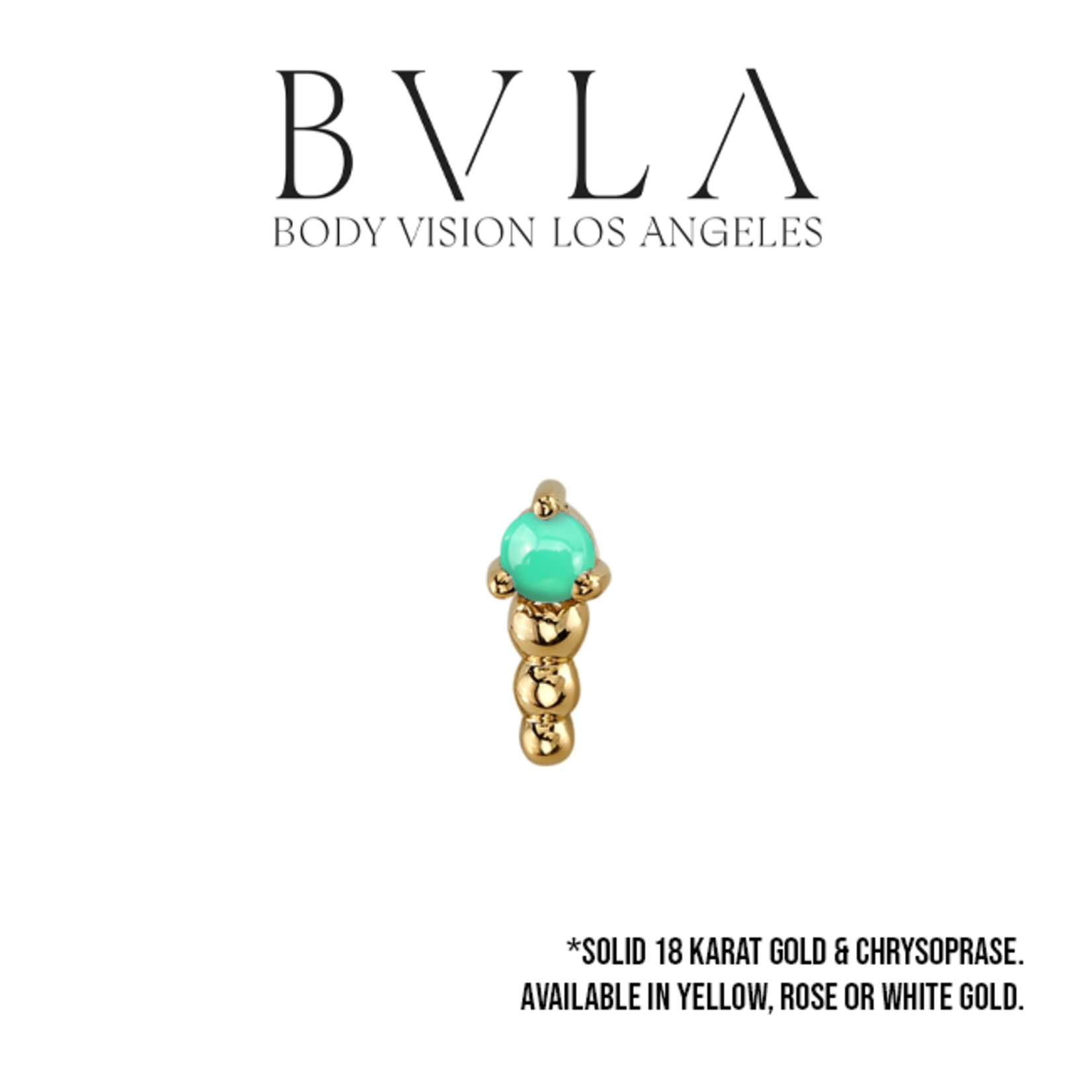 BVLA BVLA "Glow Worm" threaded end with 2.0 chrysoprase