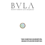 BVLA BVLA 14g "Classic Cup" Threaded End with Gilson White Opal
