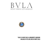 BVLA BVLA 14g "Classic Cup" Threaded End with Labradorite