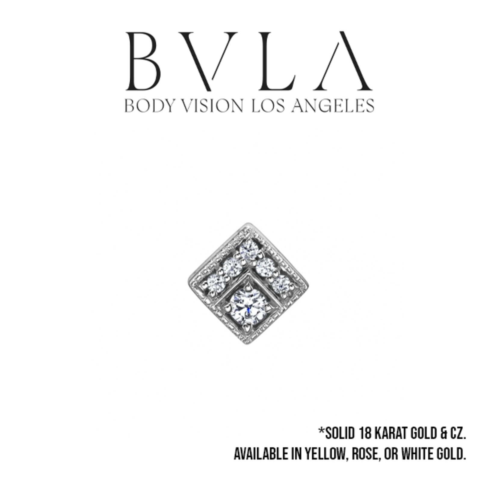 BVLA BVLA "Endymion Square" threaded end with 5x 1.0 CZ & 2.0 CZ