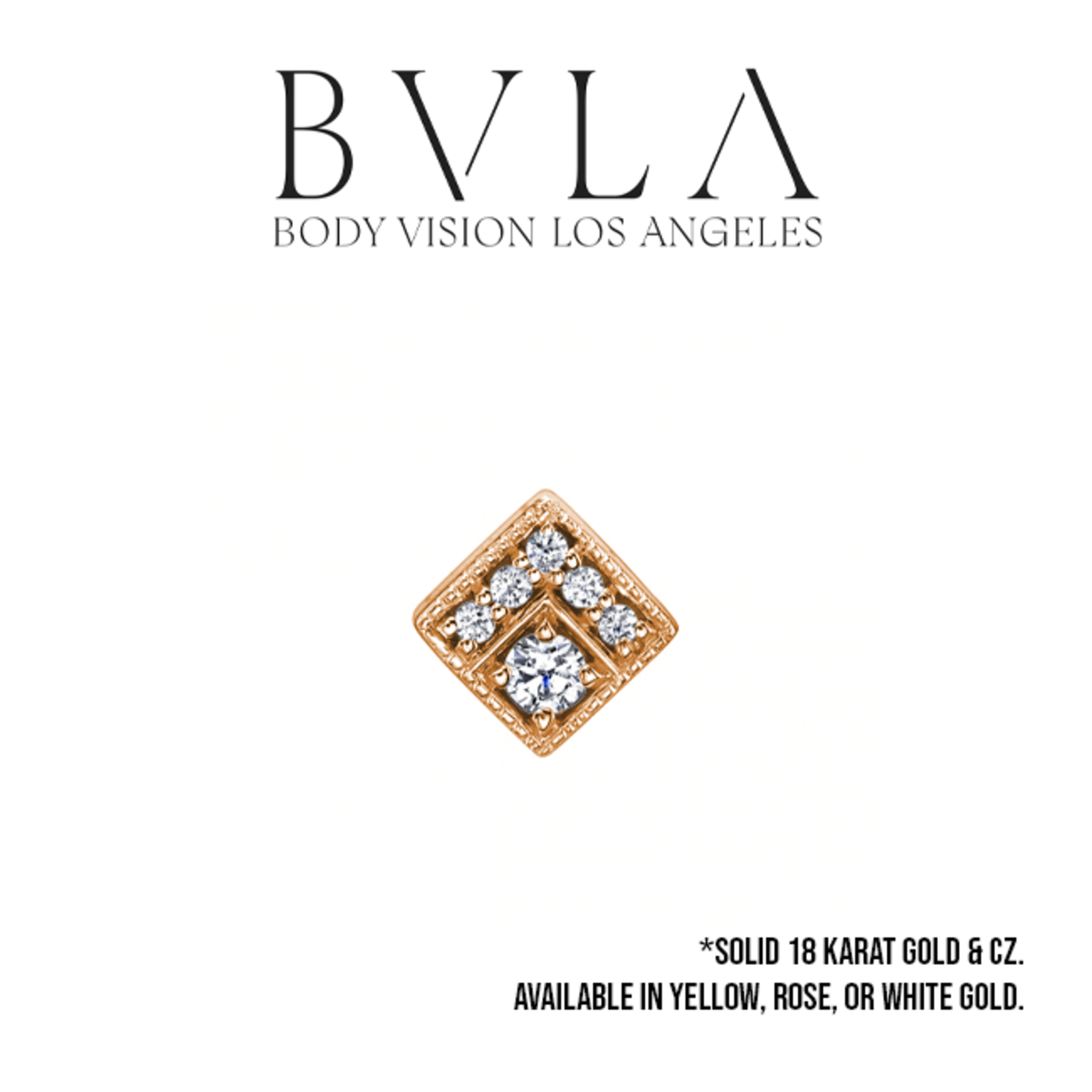 BVLA BVLA "Endymion Square" threaded end with 5x 1.0 CZ & 2.0 CZ