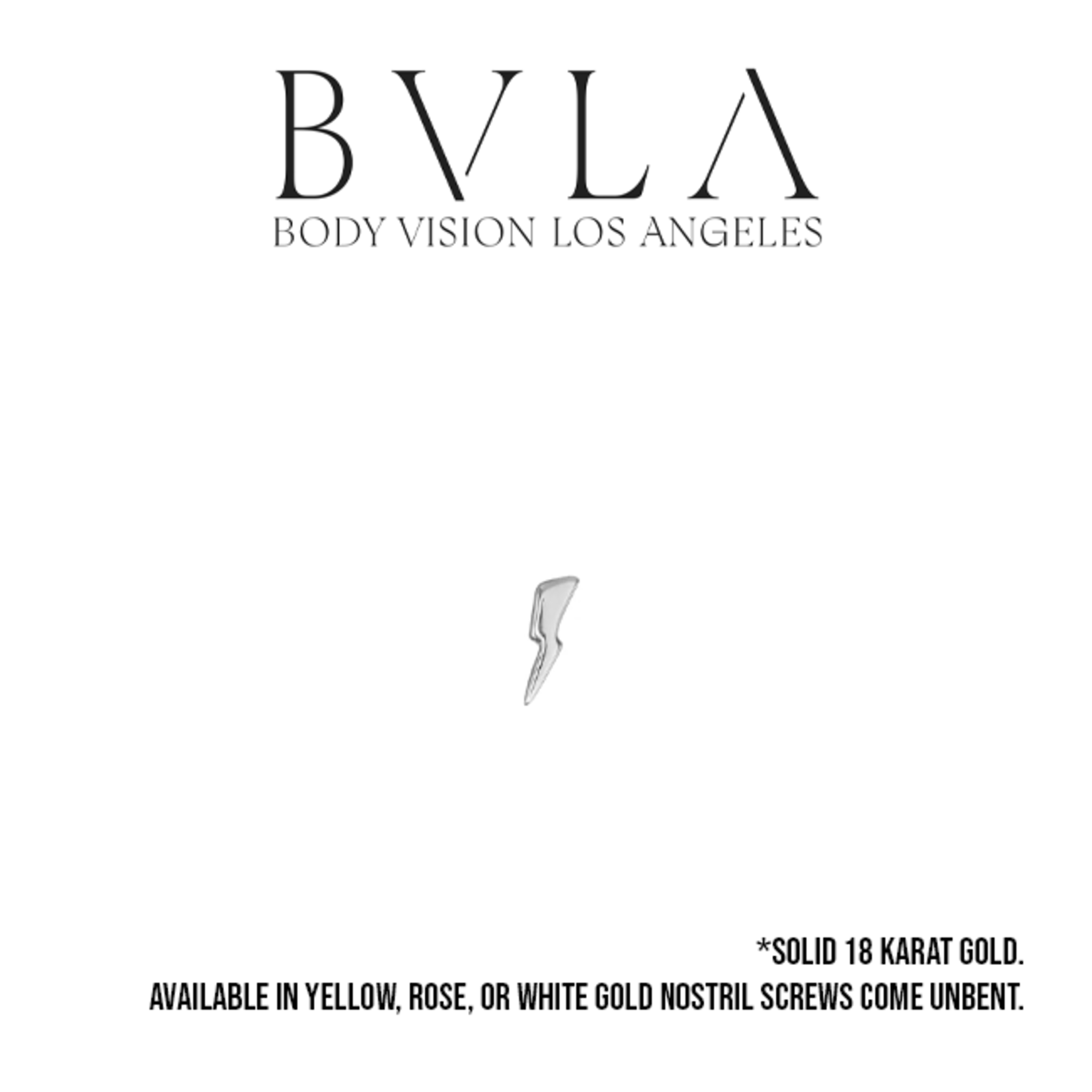 BVLA BVLA 20g "Lightning Bolt" nostril screw