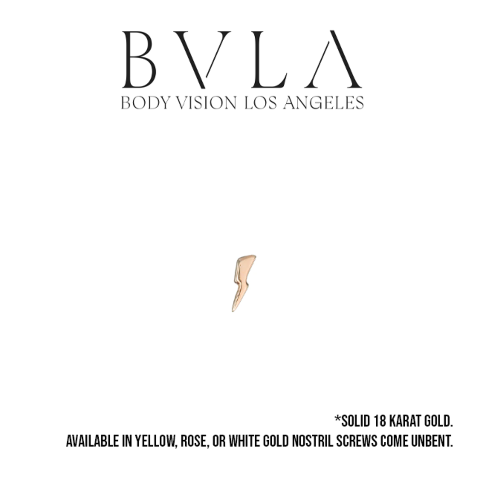 BVLA BVLA 20g "Lightning Bolt" nostril screw