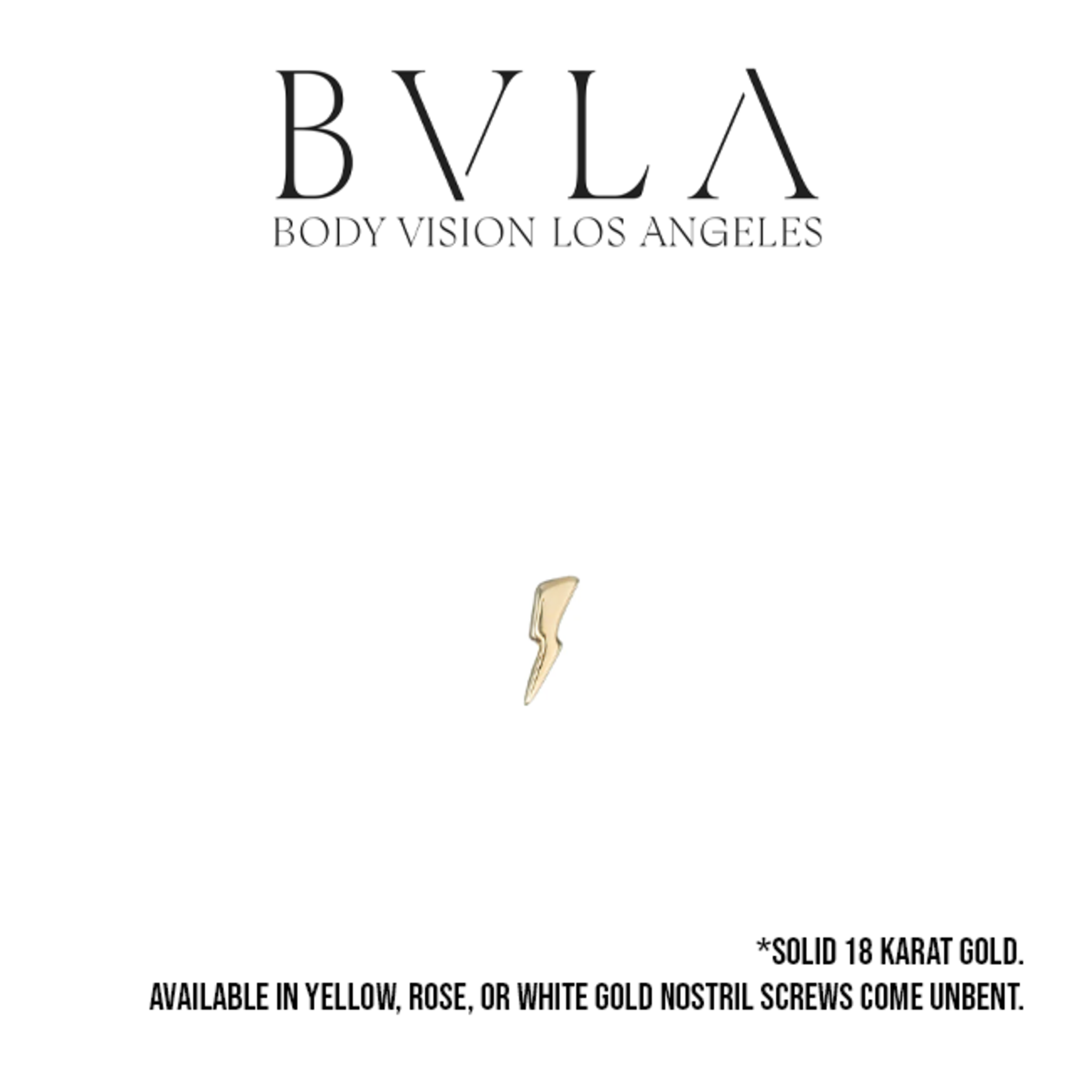 BVLA BVLA 20g "Lightning Bolt" nostril screw