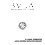 BVLA BVLA "Milgrain Bezel" Nostril Screw with Moonstone Cabochon