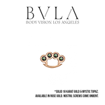 BVLA BVLA "Brass Knuckle" Nostril Screw with Mystic Topaz