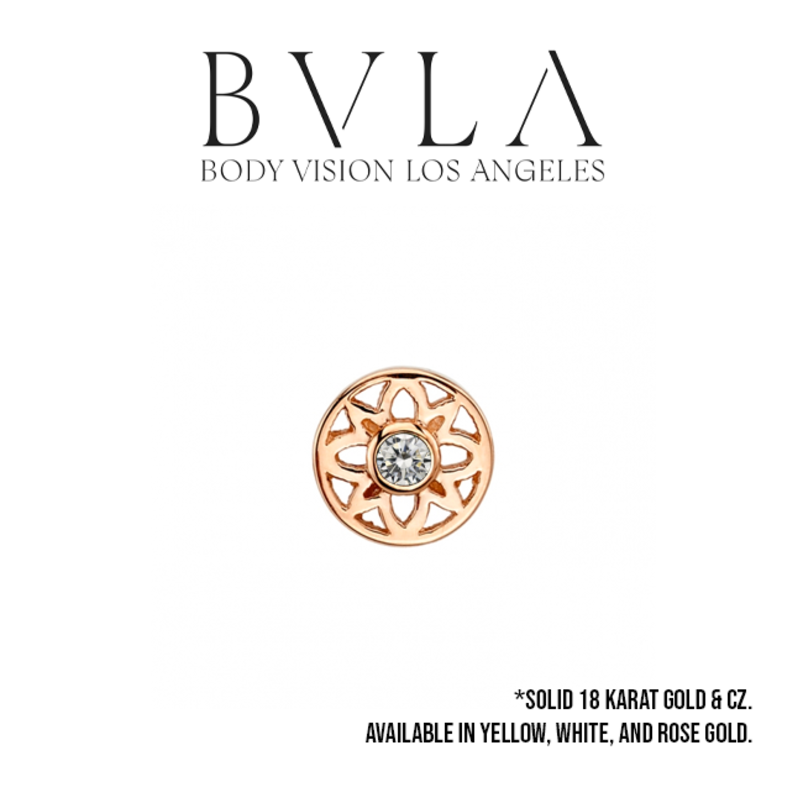 BVLA BVLA 5.0 "Mini Paloma Flower" press fit end with 1.5 CZ