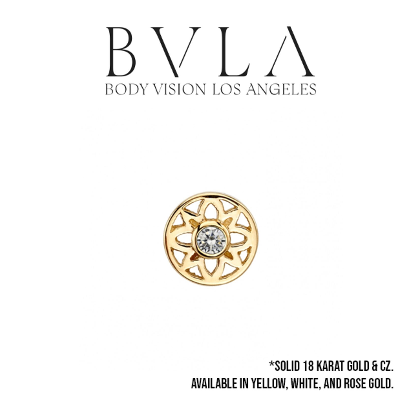 BVLA BVLA 5.0 "Mini Paloma Flower" press fit end with 1.5 CZ