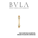 BVLA BVLA Curved Barbell with White Opal