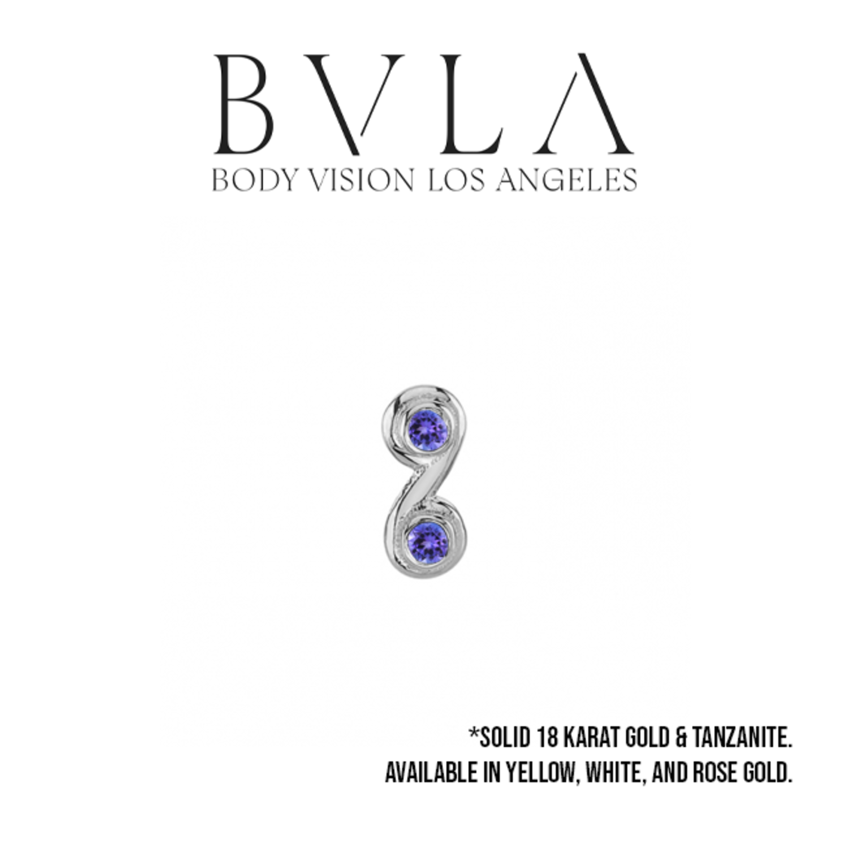 BVLA BVLA "Double gem swirl" threaded end with 1.5 AA Tanzanite