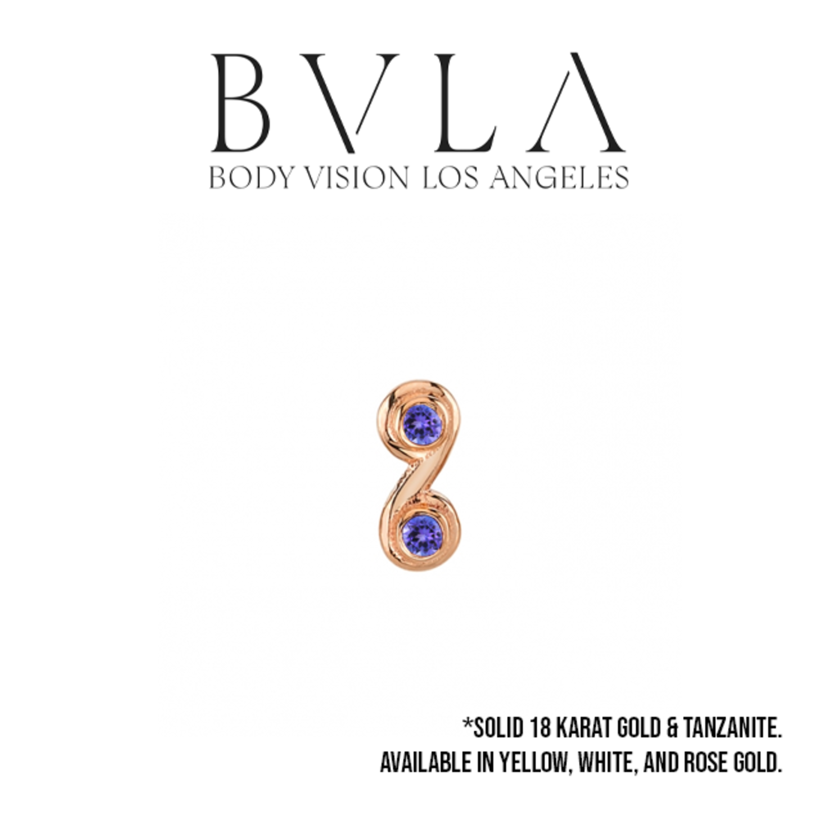BVLA BVLA "Double gem swirl" threaded end with 1.5 AA Tanzanite