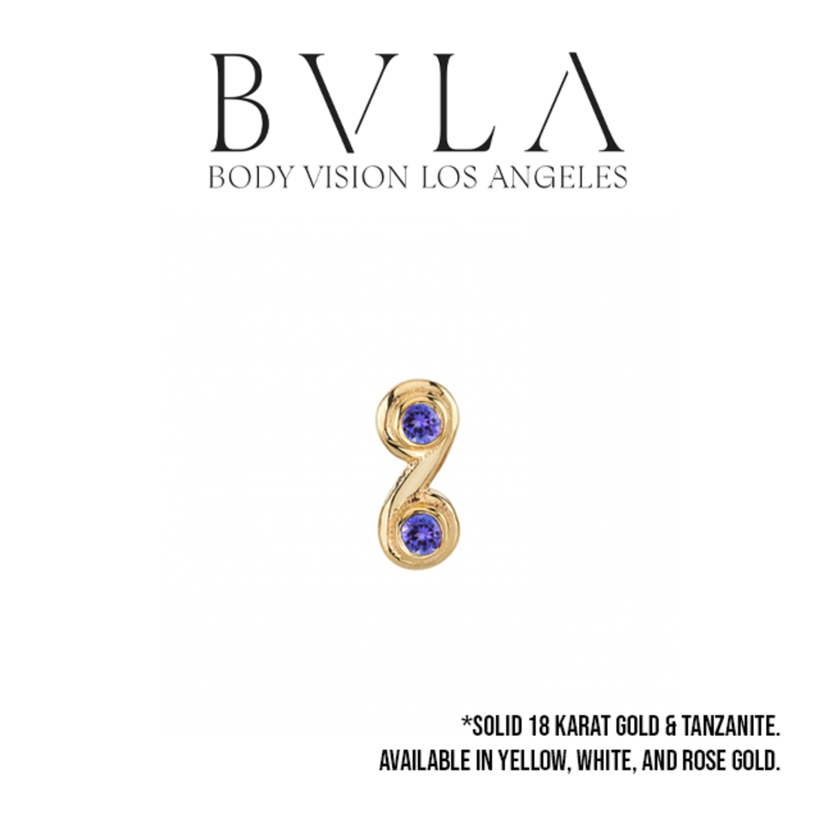 BVLA BVLA "Double gem swirl" threaded end with 1.5 AA Tanzanite