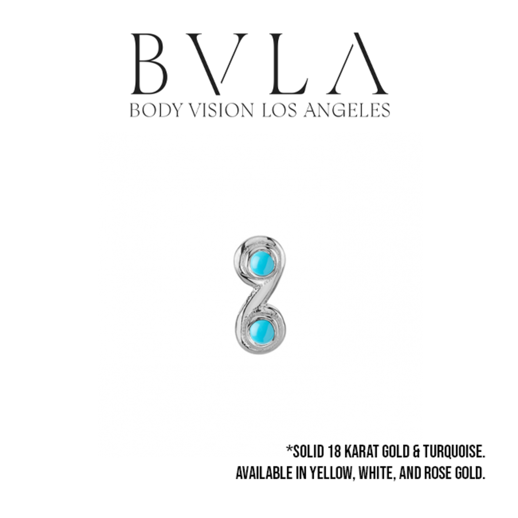 BVLA BVLA "Double gem swirl" threaded end with turquoise