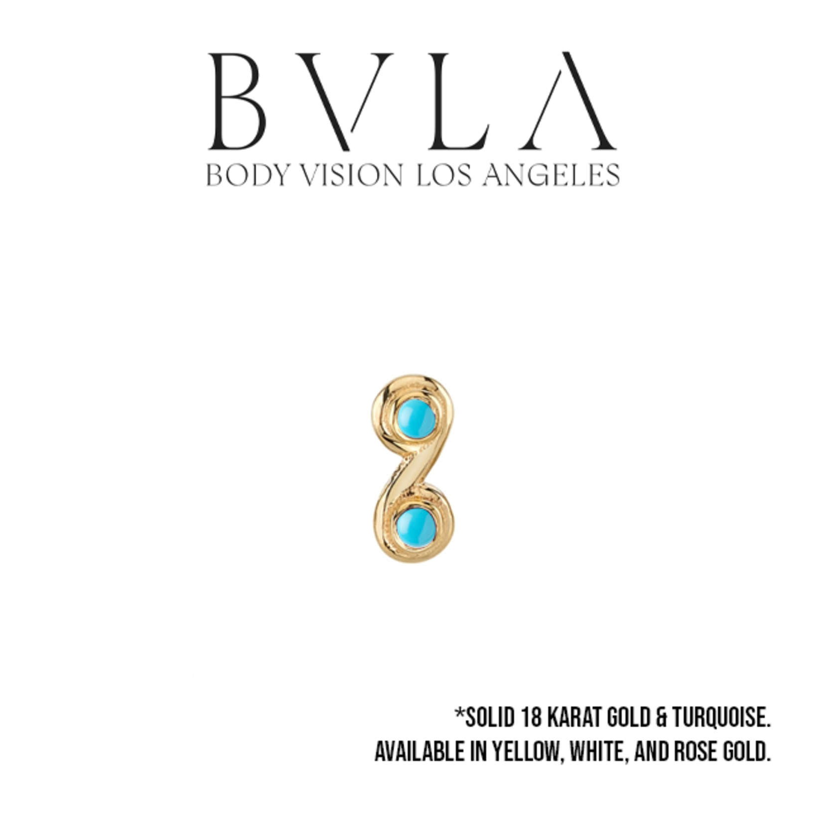 BVLA BVLA "Double gem swirl" threaded end with turquoise