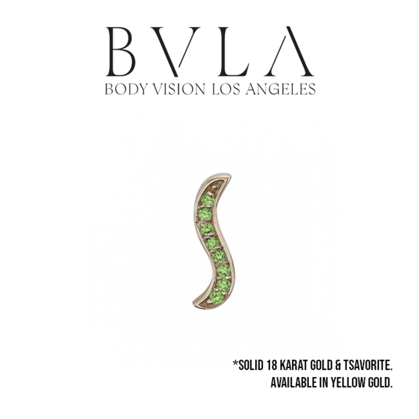 BVLA BVLA yellow gold "Alto Stratus" threaded end with 8x 1.0 AA Tsavorite