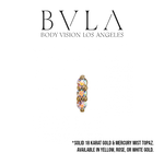 BVLA BVLA "Linear Tri-Prong Cluster" Press-Fit End with Mercury Mist Topaz