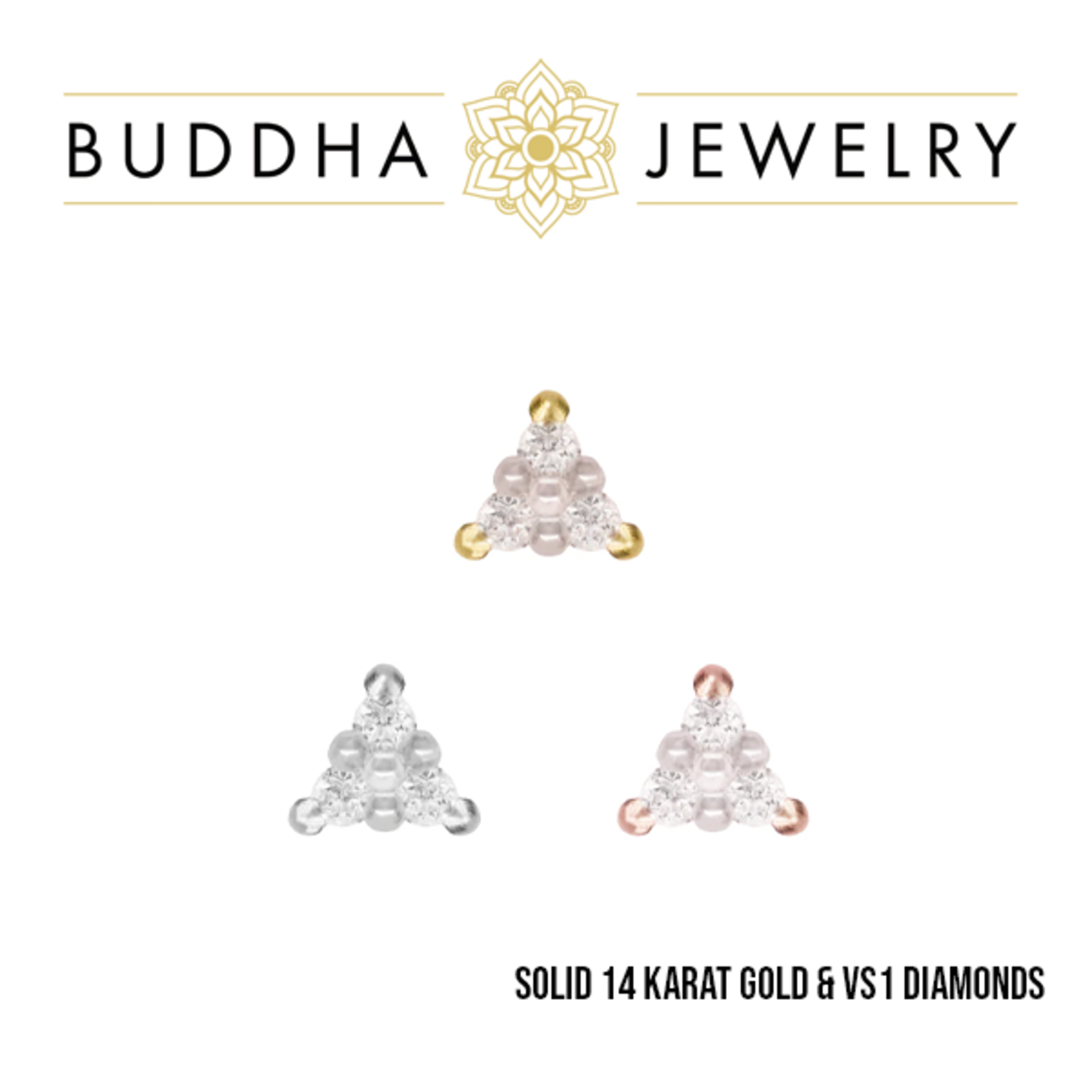 Buddha Jewelry Organics Buddha Jewelry Organics "Vibe" press-fit end with white gold accents and VS1 diamonds