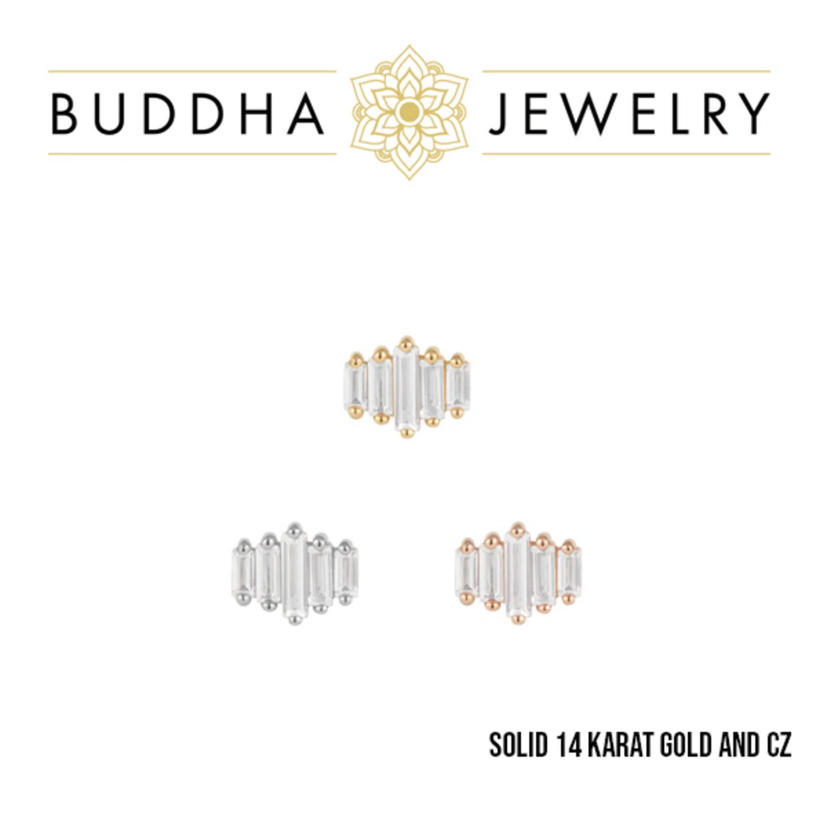 Buddha Jewelry Organics Buddha Jewelry Organics "Evolution" press-fit end with CZ