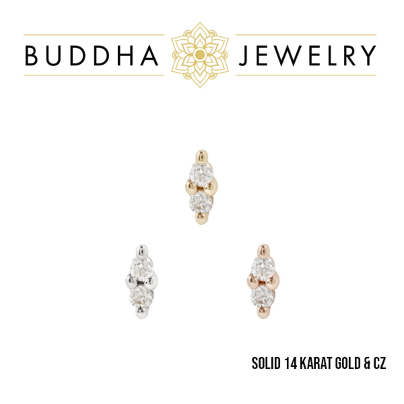 Buddha Jewelry Organics Buddha Jewelry Organics "Mishka 2" press-fit end with CZ