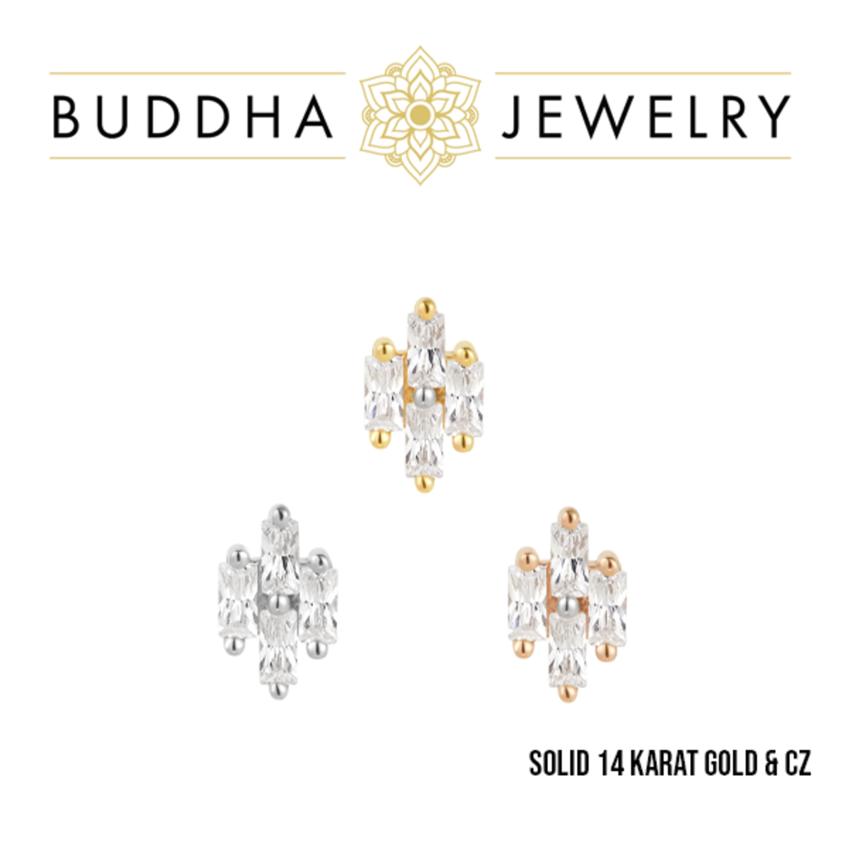 Buddha Jewelry Organics Buddha Jewelry Organics "Fate" press-fit end with CZ