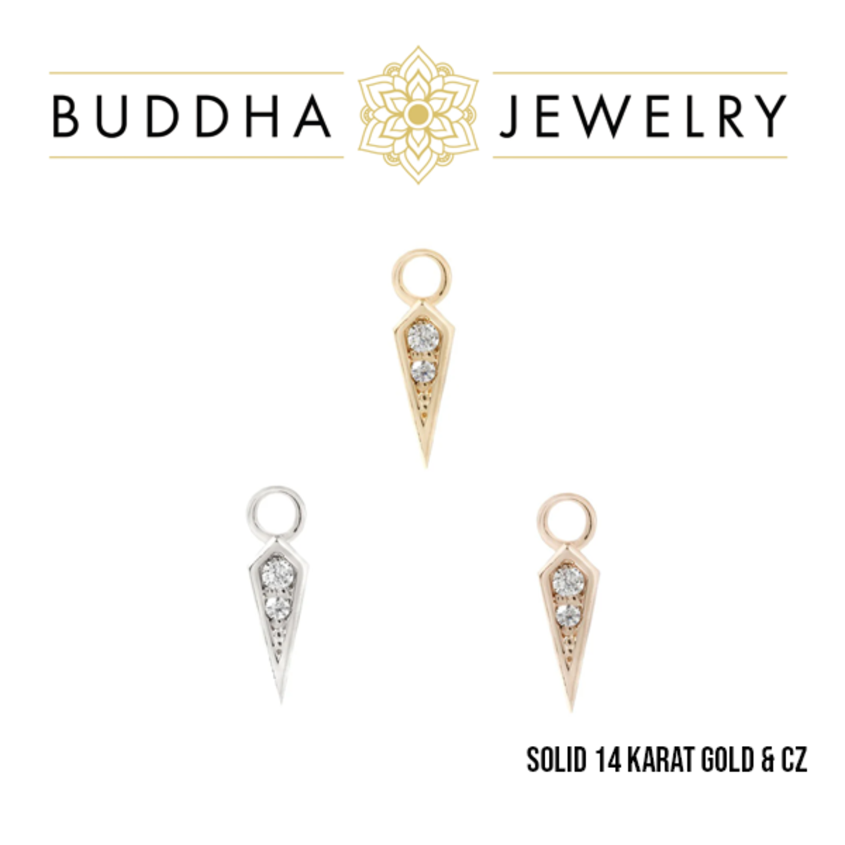Buddha Jewelry Organics Buddha Jewelry Organics "Spike Charm" with 3.0 & 1.5 CZ