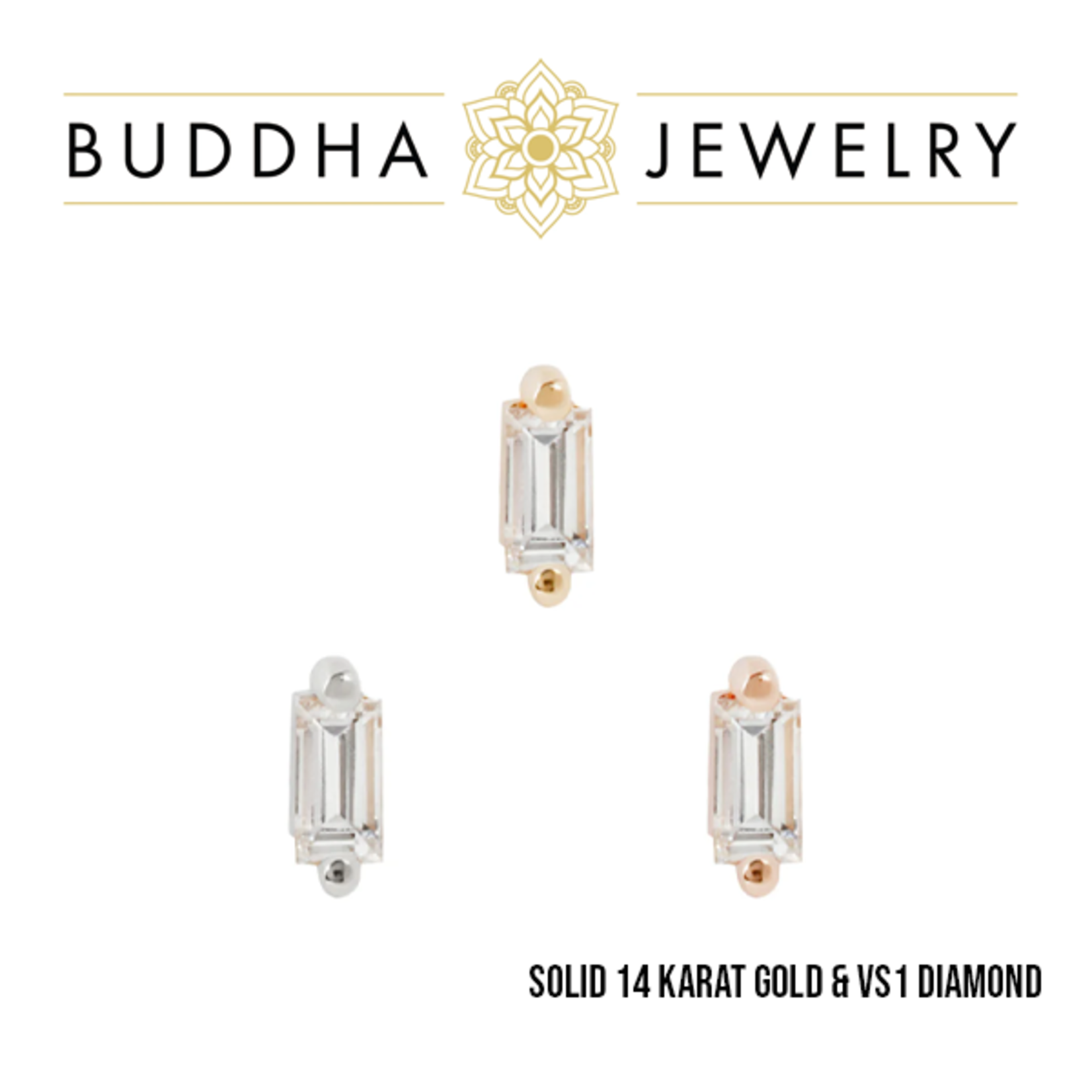 Buddha Jewelry Organics Buddha Jewelry Organics "Paris" press fit end with Diamond