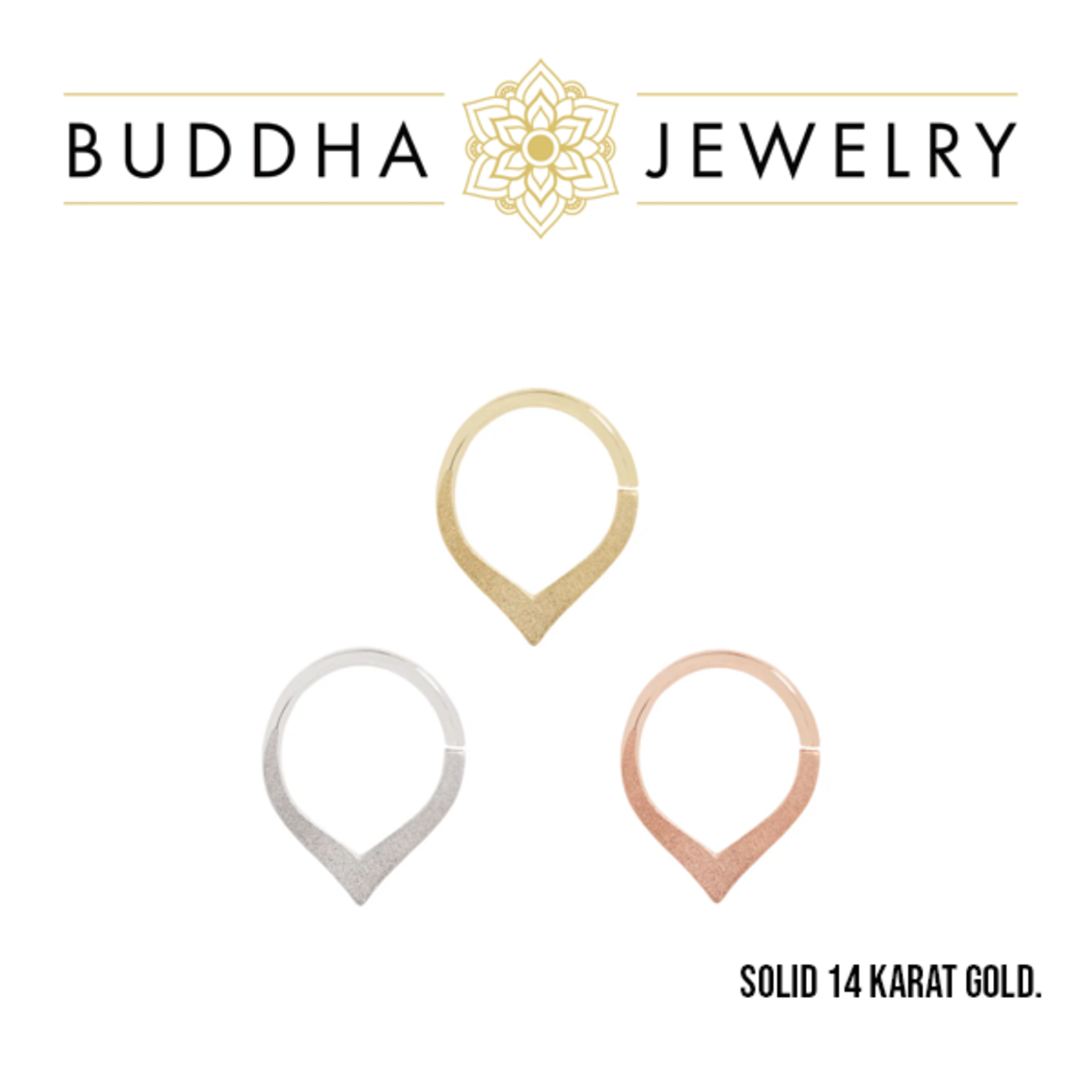 Buddha Jewelry Organics Buddha Jewelry Organics 16g "Rise Sandblast" Seam Ring